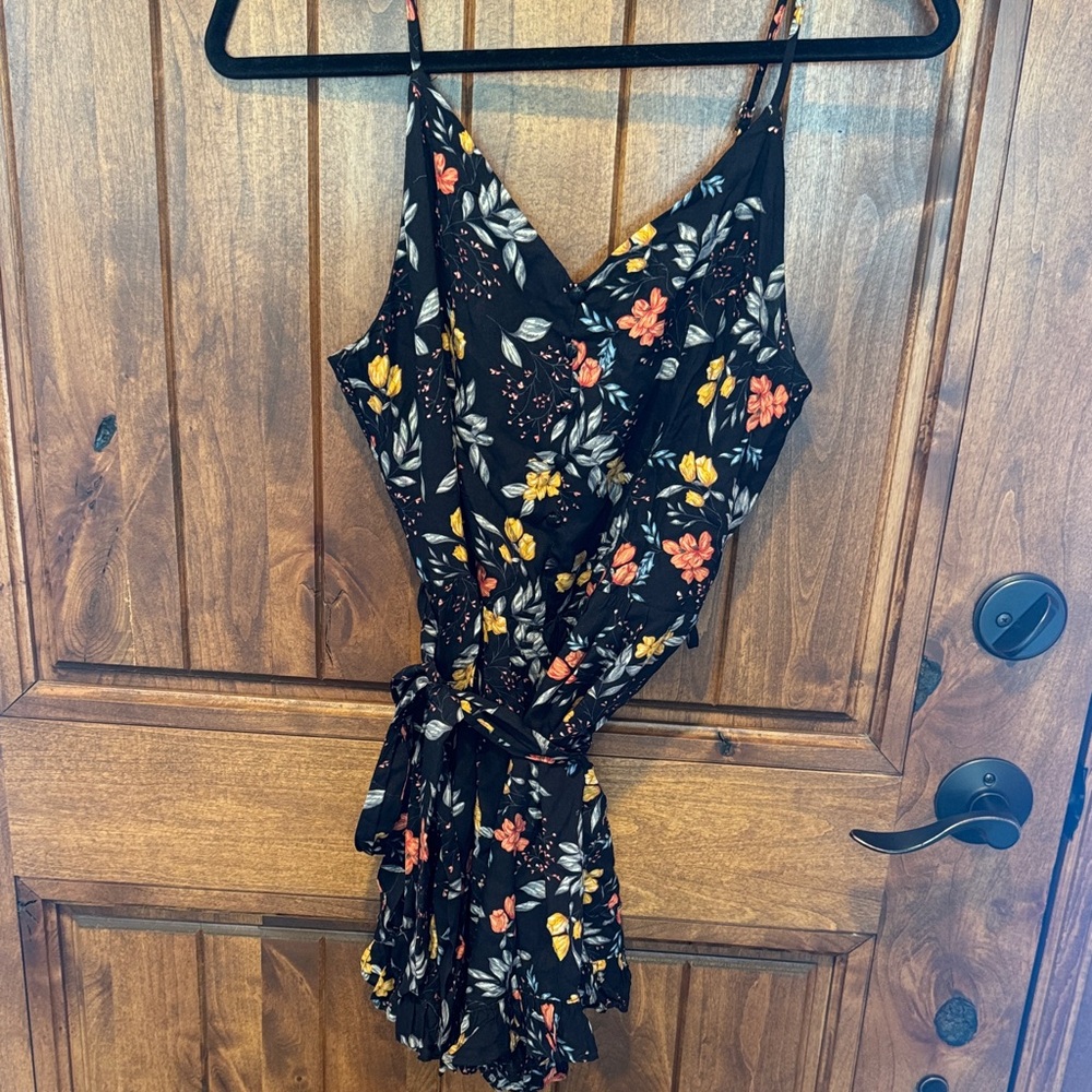Papermoon Floral Black Jumpsuit